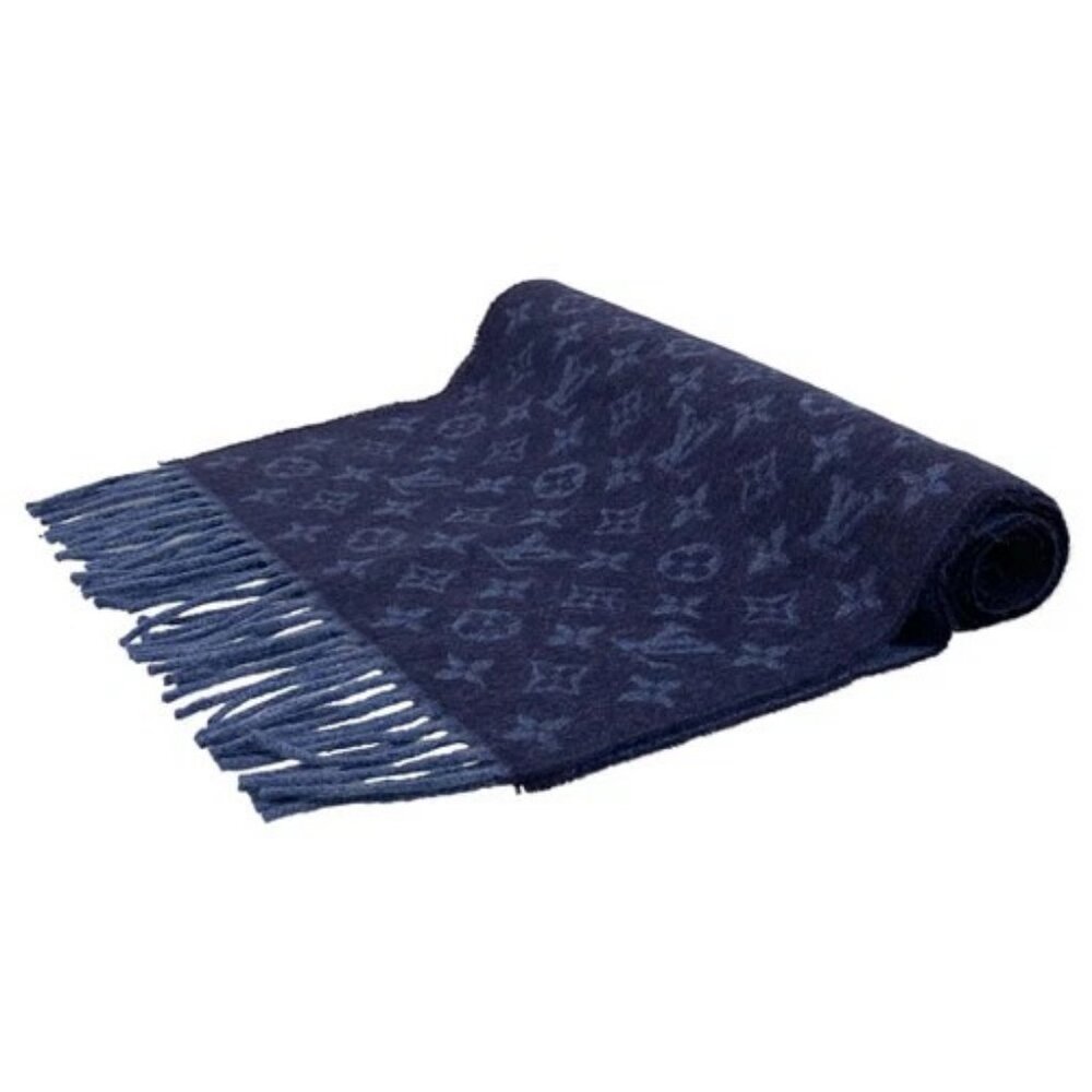 LOUIS VUITTON Echarpe Monogram Gradient M70257 Rubber Marine - GT0138 Scarf